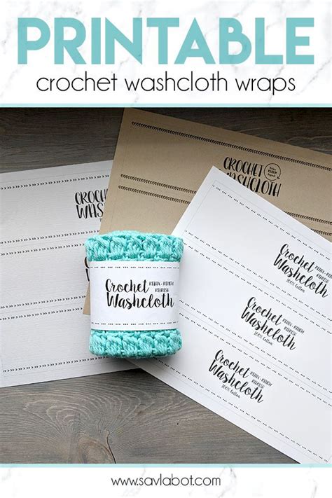 Knitting simply has more active loops at any given time. knitting & Crochet tags labels, washcloth wrap, printable ...