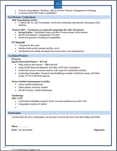 Home » resume format » 1 page resume format for freshers. B.A. and B.Com freshers Resume Samples: Making a B.A or a ...