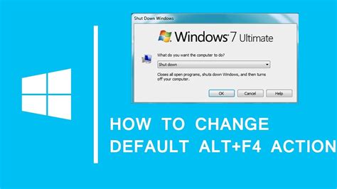 How To Change Default Altf4 Function Youtube