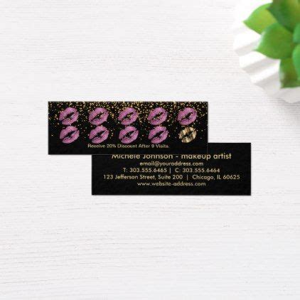 Loyalty Punch Card So Pink Glitter And Gold 3 Zazzle Punch Cards