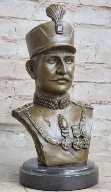 Iran Reza Shah The Great Pahlavi Bronze Wall Mount Figurine Figure