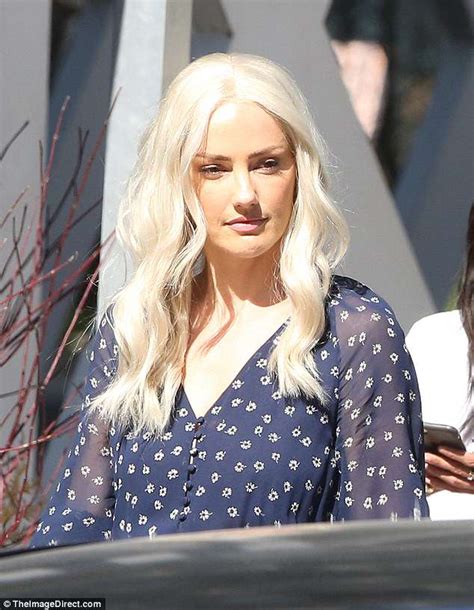 Minka Kelly Plays The Blonde Bombshell On Set Of New Tv Show Titans Daily Mail Online