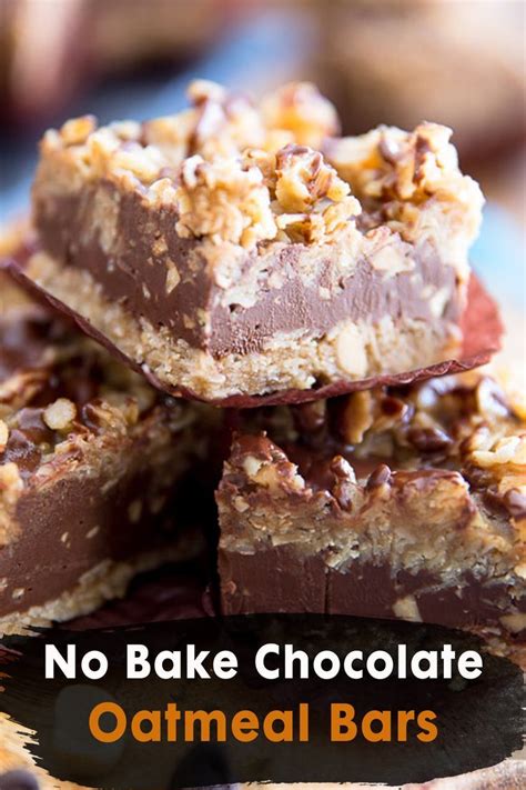Stir in brown sugar and vanilla extract. No Bake Chocolate Oatmeal Bars in 2020 | Dessert recipes ...