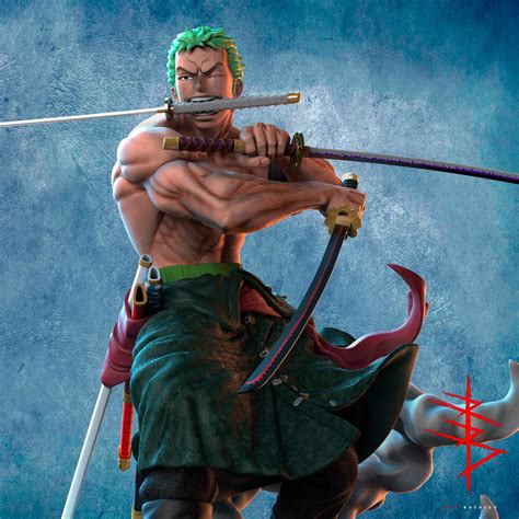 Roronoa Zoro Fan Art From One Piece Anime Series Zbrushcentral
