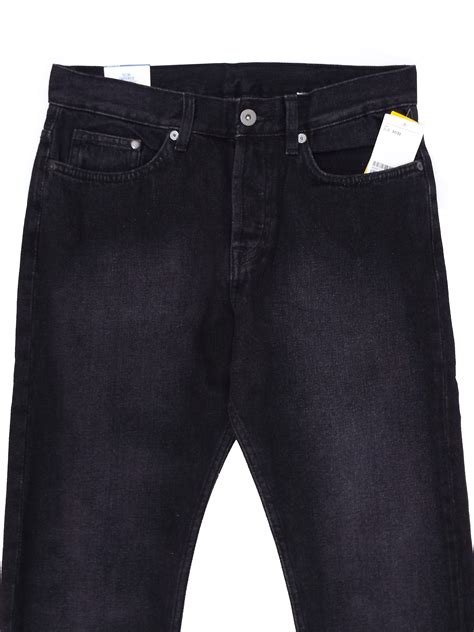 Handm Black Pure Cotton Slim Tapered Denim Jeans Waist Size 27 To 38
