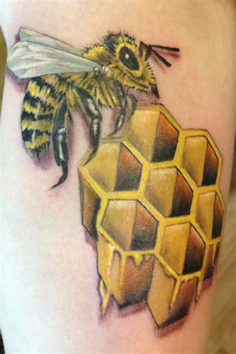 A small hookah or a mini hookah is designed to be collectible and easy to use for traveling. Bee with honeycomb by Todd Lambright : Tattoos