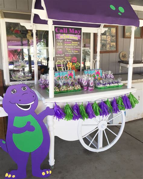 Barney And Friends Candy Cart Barney Birthday Party Barney Decor
