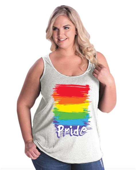 Lgbt Gay Pride Rainbow Flag Women Curvy Plus Size Tank Tops Etsy