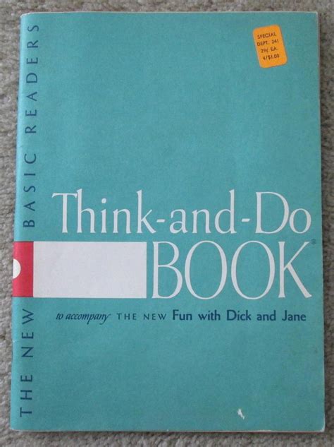 1956 Think And Do Work Book For The New Fun With Dick And Jane