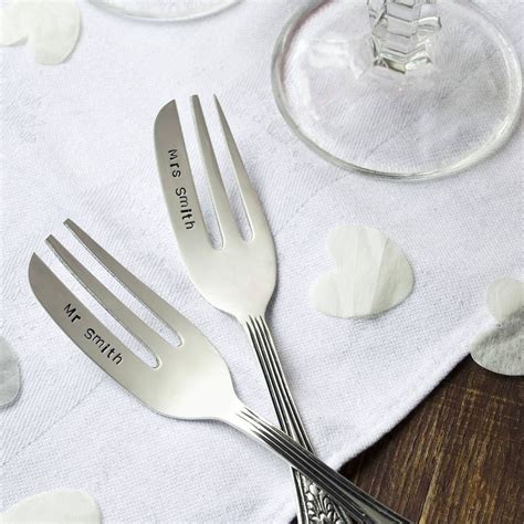 Personalised Silver Plated Cake Fork Set By The Cutlery Commission