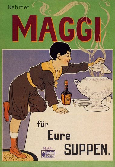 Maggi Fuer Eure Suppen Switzerland Schweiz Mad Men Art Vintage Ad Art Collection