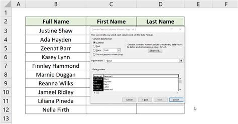 How To Separate Names In Excel Split First And Last Name