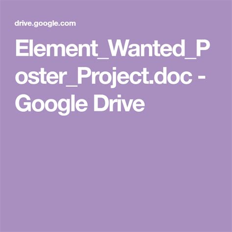 Project x is a warning to parents and police everywhere. Element_Wanted_Poster_Project.doc - Google Drive ...
