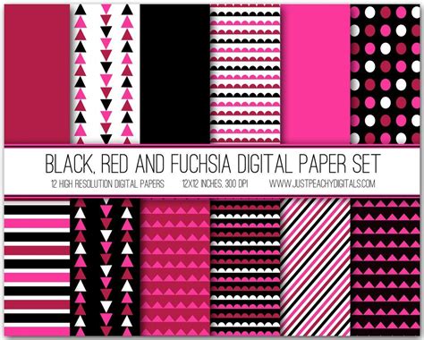 black,-red-and-hot-pink-digital-scrapbook-paper-set-digital-paper,-digital-scrapbook-paper