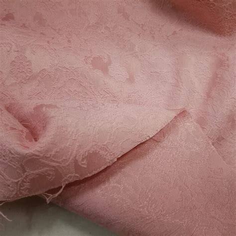 Jacquard Polyester Cotton Fabric For Trench Coat Suit Nude Pink Ethnic