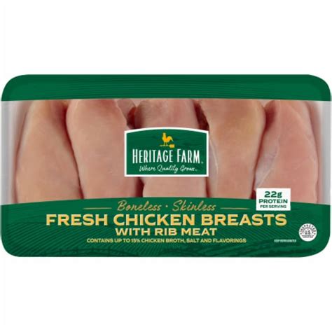 Heritage Farm Boneless Skinless Fresh Chicken Breast 1 Lb Bakers