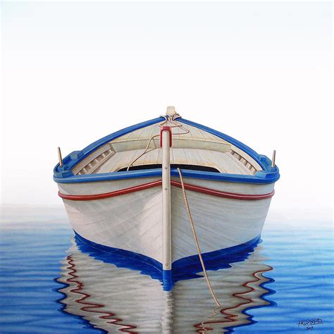 Greek Boat Painting By Horacio Cardozo Pixels