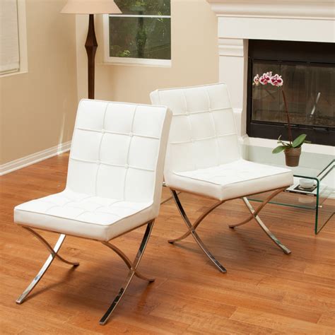 And, this modern dining chair's manufacturer always makes sure that your order is carefully packed and delivered on time. Christopher Knight Home Milania White Leather Dining ...