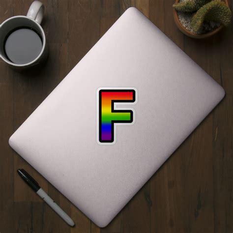 Rainbow Letter F Rainbow Sticker Teepublic