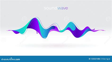 Multicolored Abstract Fluid Sound Wave Stock Vector Illustration Of