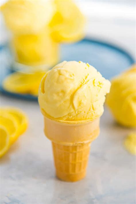 Creamy Lemon Ice Cream Made With Lemon Curd Creamy Tart And