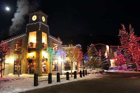 Christmas Lights In Whistler Village British Columbia