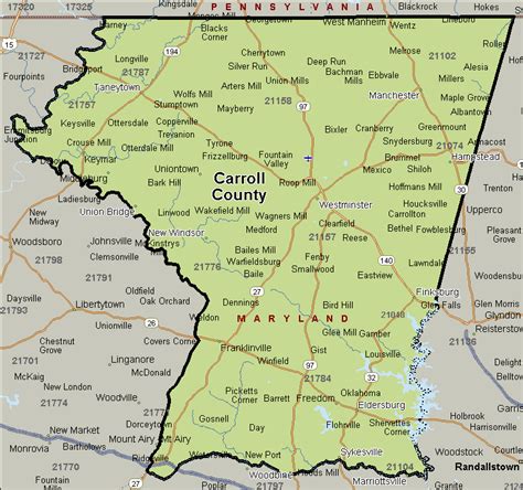 Map Of Carroll County Md Maping Resources