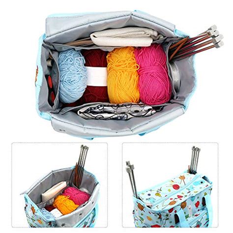 Sumdirect Yarn Bag Knitting Organizer Tote Bag Portable Storage Bag