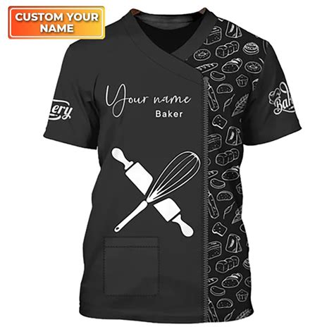 Summer Casul Men S Fashion Customized Name Pastry Chef T Shirts Baker