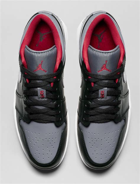 Air Jordan 1 Low Black Cool Grey And Gym Red Eu Kicks Sneaker