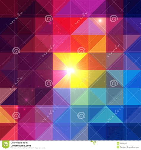 Bright Vector Colorful Triangles Background Stock Vector Illustration