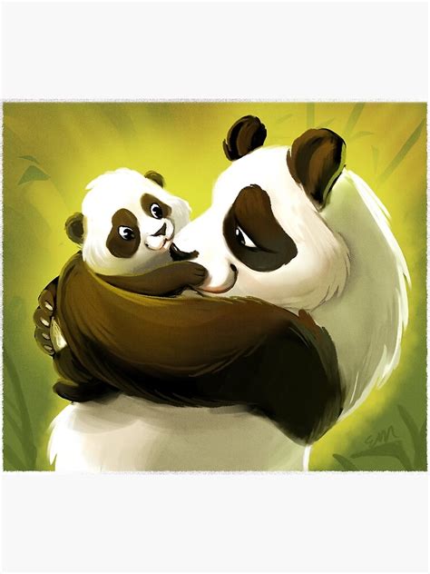 Mama Panda With Baby Photographic Print For Sale By Midderin Redbubble