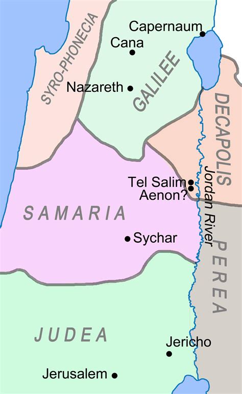 Map Of Jerusalem Judea Samaria Map Of Jerusalem Judea And Samaria