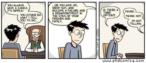 However, i am not sure about how much detail should be included in this. PHD Comics: Choice