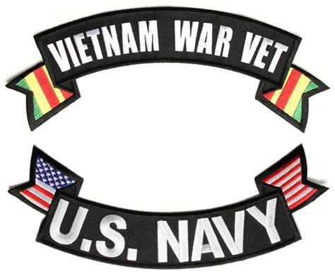 Vietnam War Vet Us Navy 2 Piece Large Back Patch Set Navy Patches