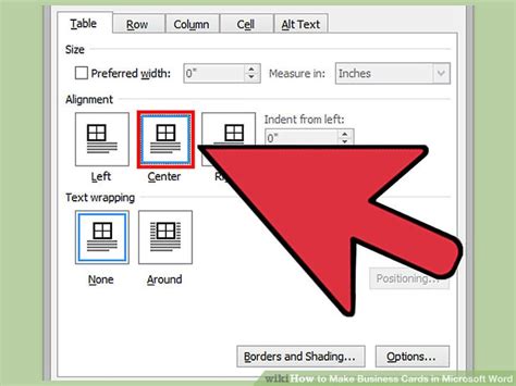 Click on the 'options' button in the 'envelopes and labels' window and from the 'product number:' list, choose 'business card' with these dimensions and click 'ok'. How to Make Business Cards in Microsoft Word (with Pictures)