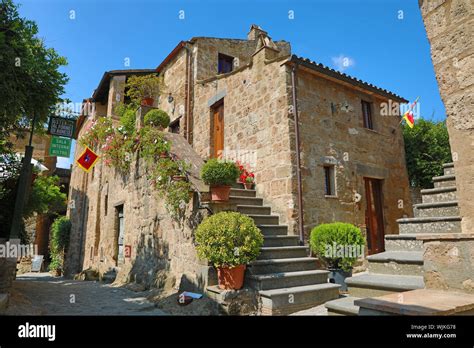 Old Buildings Inside The Hilltop Village Of Civita Di Bagnoregio Lazio