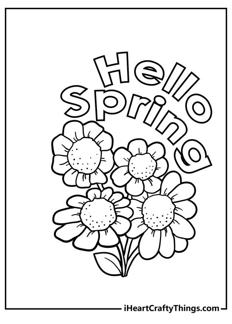 Spring Flower Coloring Pages Pdf Best Flower Site