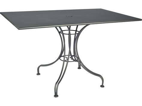 Woodard Wrought Iron 48w X 30d Rectangular Dining Table With