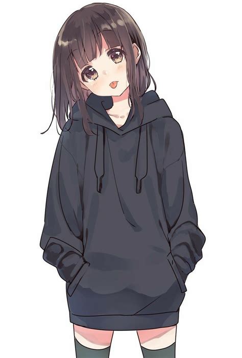 Anime boy, hoodie, blue eyes, headphones, painting, anime, hd wallpaper. Cute Anime Hoodie Girl Wallpapers - Wallpaper Cave