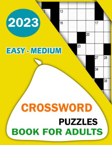 2023 Easy Medium Crossword Puzzles Book For Adults Easy Medium
