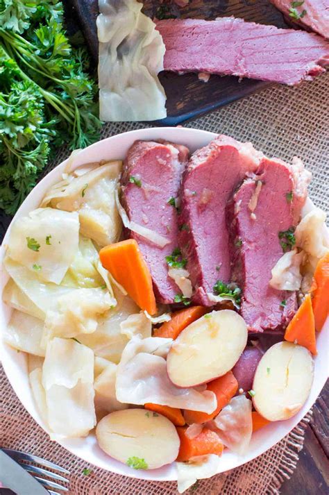 Remove corned beef to a cutting board and cover with foil. Instant Pot Corned Beef and Cabbage VIDEO - Sweet and ...
