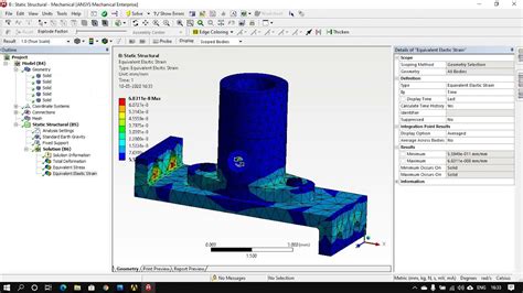 Lesson 22 Assembly Model In Static Structural Analysis In Ansys Workbench Youtube