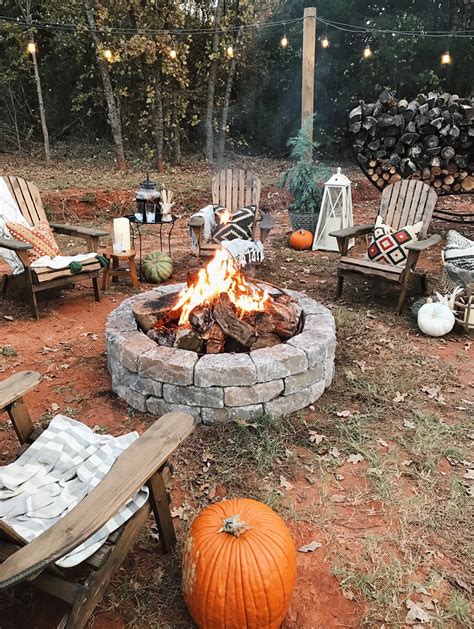 Diy Fire Pit Area On A Budget The Spoiled Home