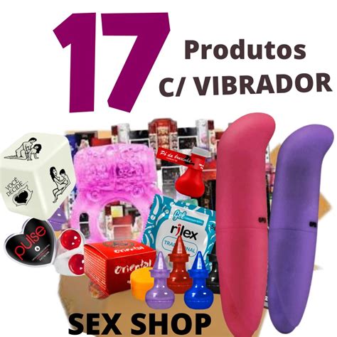 Kit Sexy Shop Com 17 Produtos Sex Shop E Vibrador Golfinho Feminino Liso Erotico Escorrega O Preço