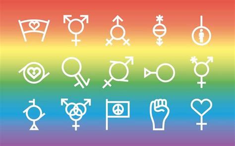 Bundle Of Gender Symbols Of Sexual Orientation Multi Style Icons 2565003 Vector Art At Vecteezy