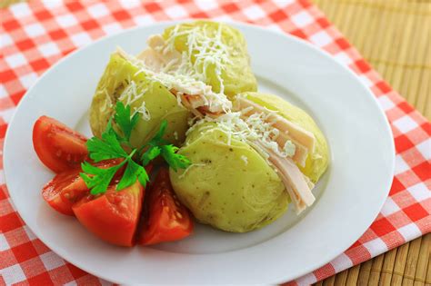 A baked potato, known in some parts of the united kingdom (though not generally scotland) as a jacket potato, is a preparation of potato. Microwave Plastic Wrap Baked Potato - BestMicrowave