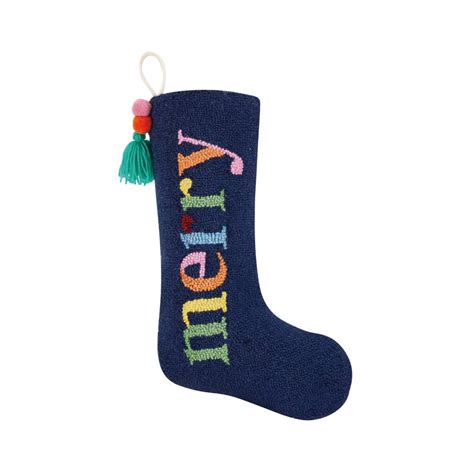 Personalised Multi Coloured Merry Christmas Stocking By The Alphabet