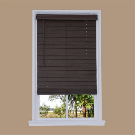 Browse our large selection of faux wood blinds at blinds chalet today! Cut-to-Width Walnut Cordless 2.5 in. Distressed Faux Wood ...