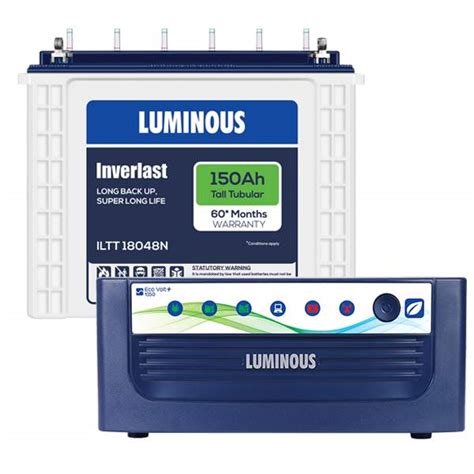 Luminous Inverter Eco Volt 1050+150AH 60 Months Warranty price